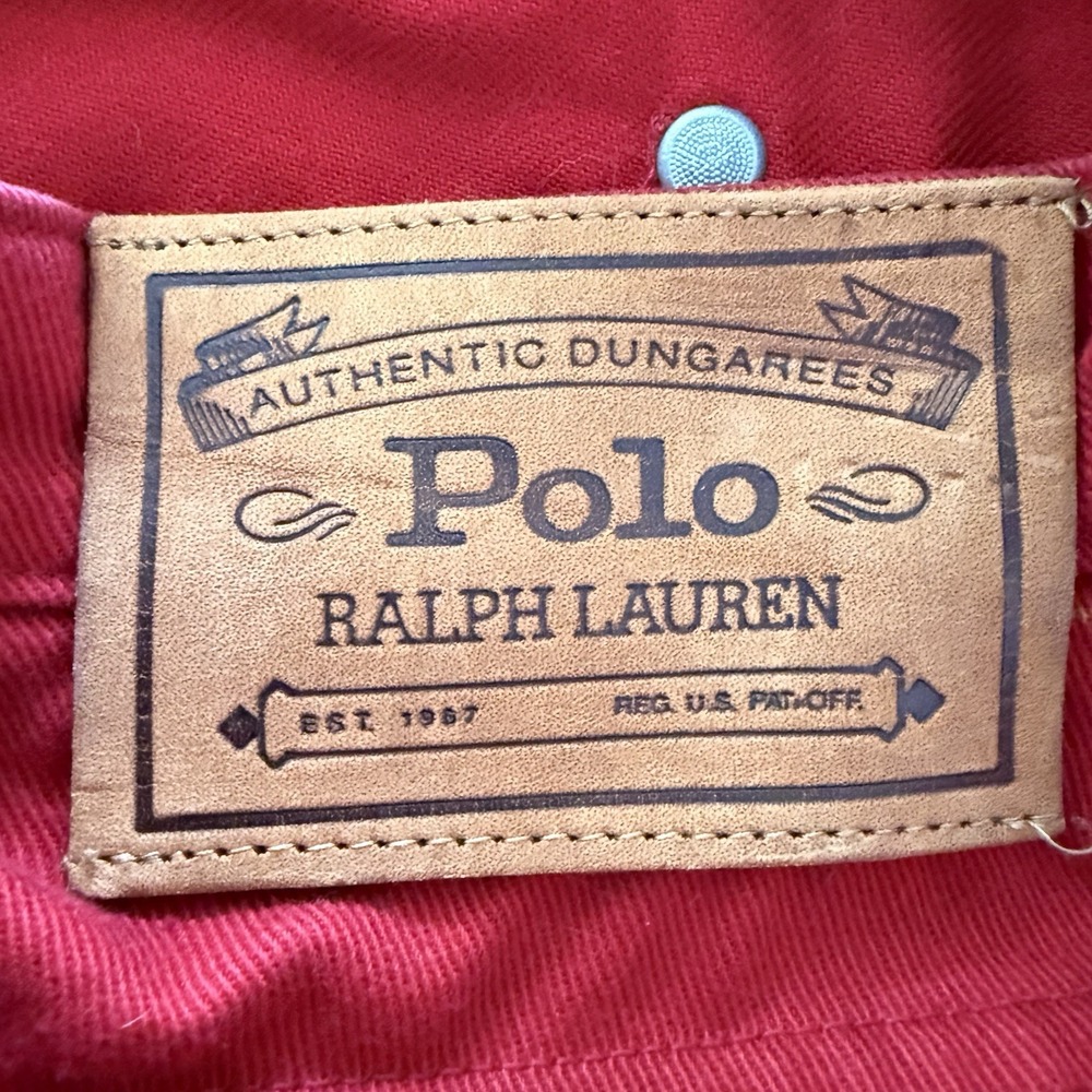 Vintage Ralph Lauren Skirt Horse Print Red Denim Long Women's Size 12 80s 90s - Picture 6 of 14